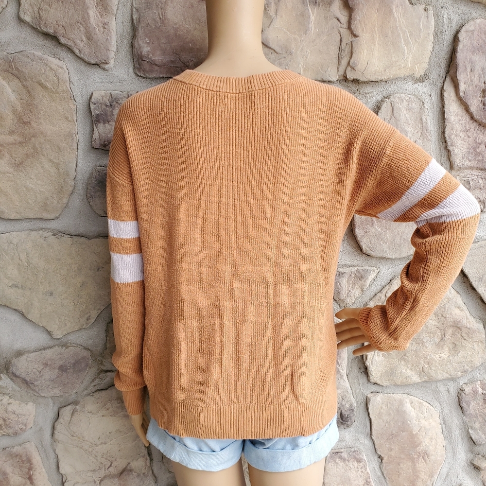 American Eagle | Button Down Striped Sleeve Sweat… - image 6